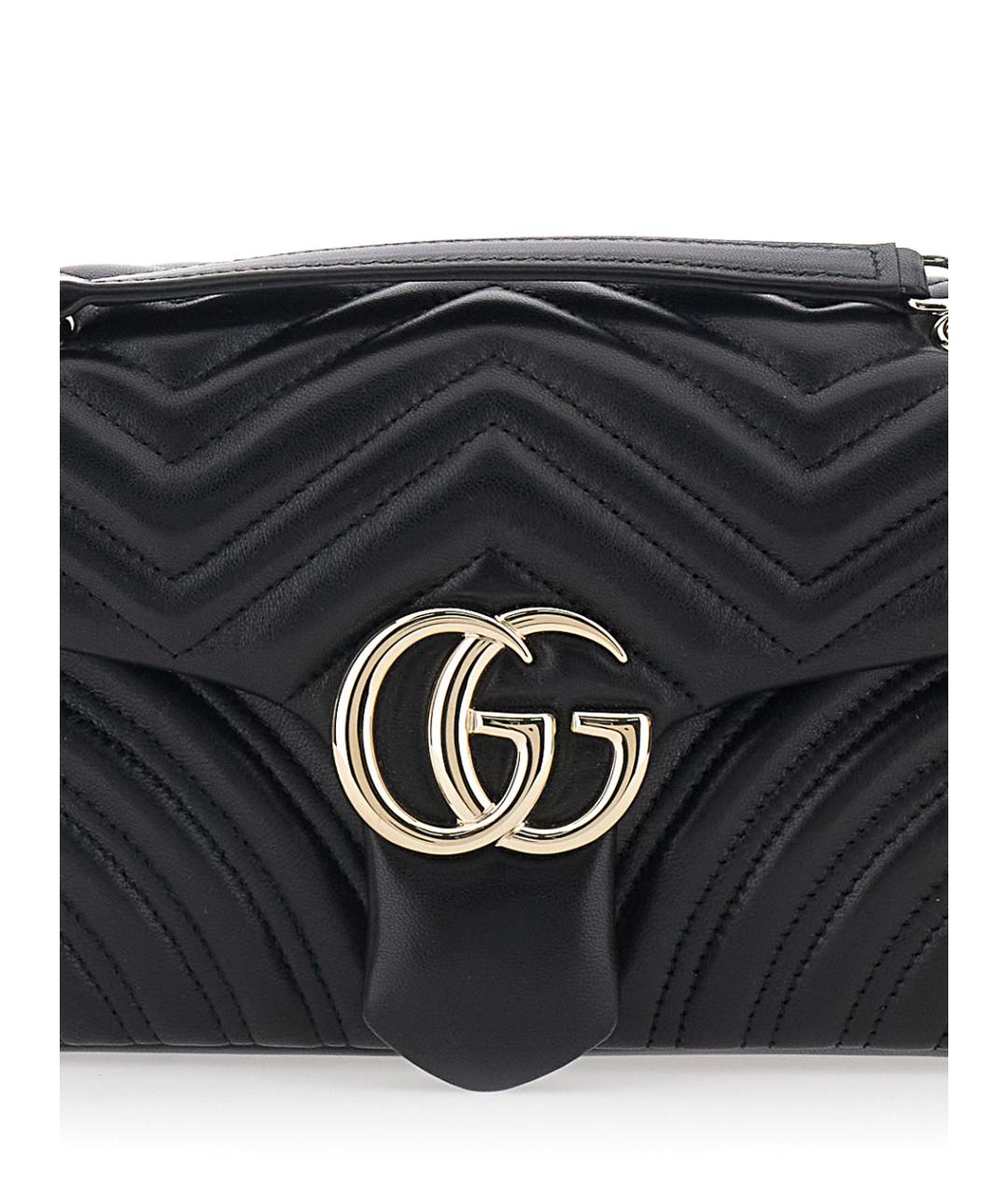 GUCCI Черная кожаная сумка через плечо, фото 3