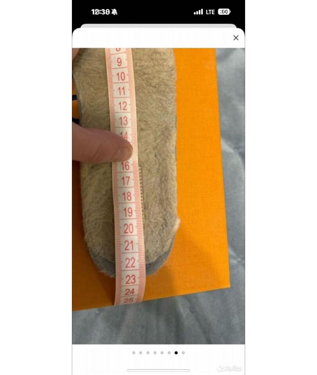 LOUIS VUITTON Коричневые замшевые кроссовки, фото 5