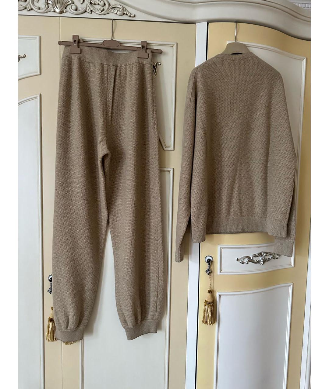 LORO PIANA Бежевый кашемировый костюм с брюками, фото 4