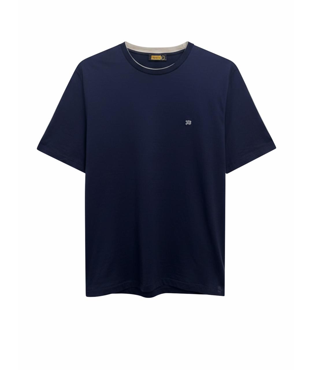 ZILLI Темно-синяя хлопковая футболка, фото 1