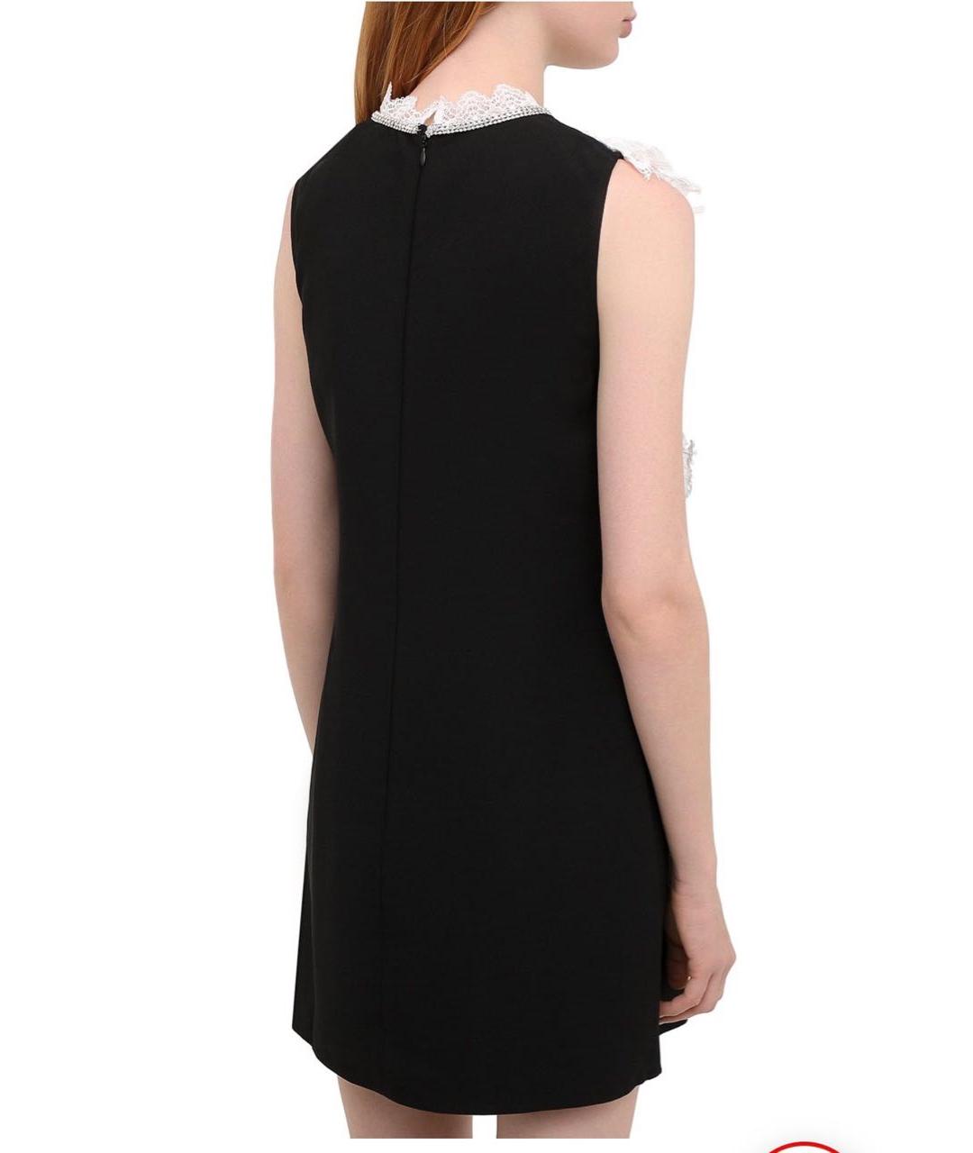 SELF-PORTRAIT Черное креповое коктейльное платье, фото 2