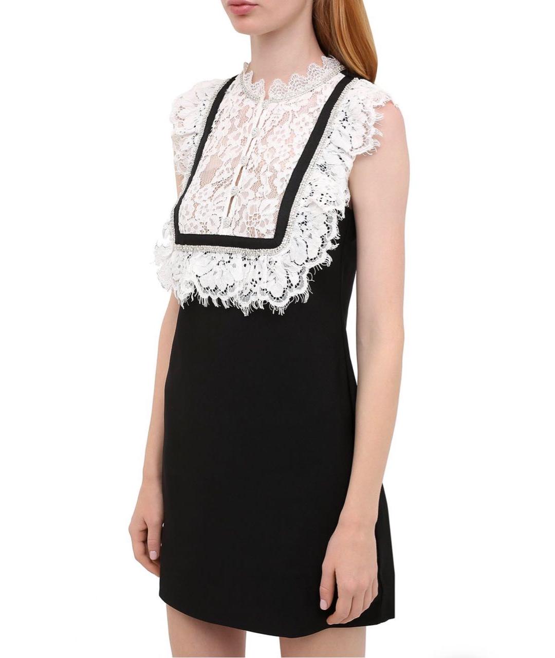 SELF-PORTRAIT Черное креповое коктейльное платье, фото 3