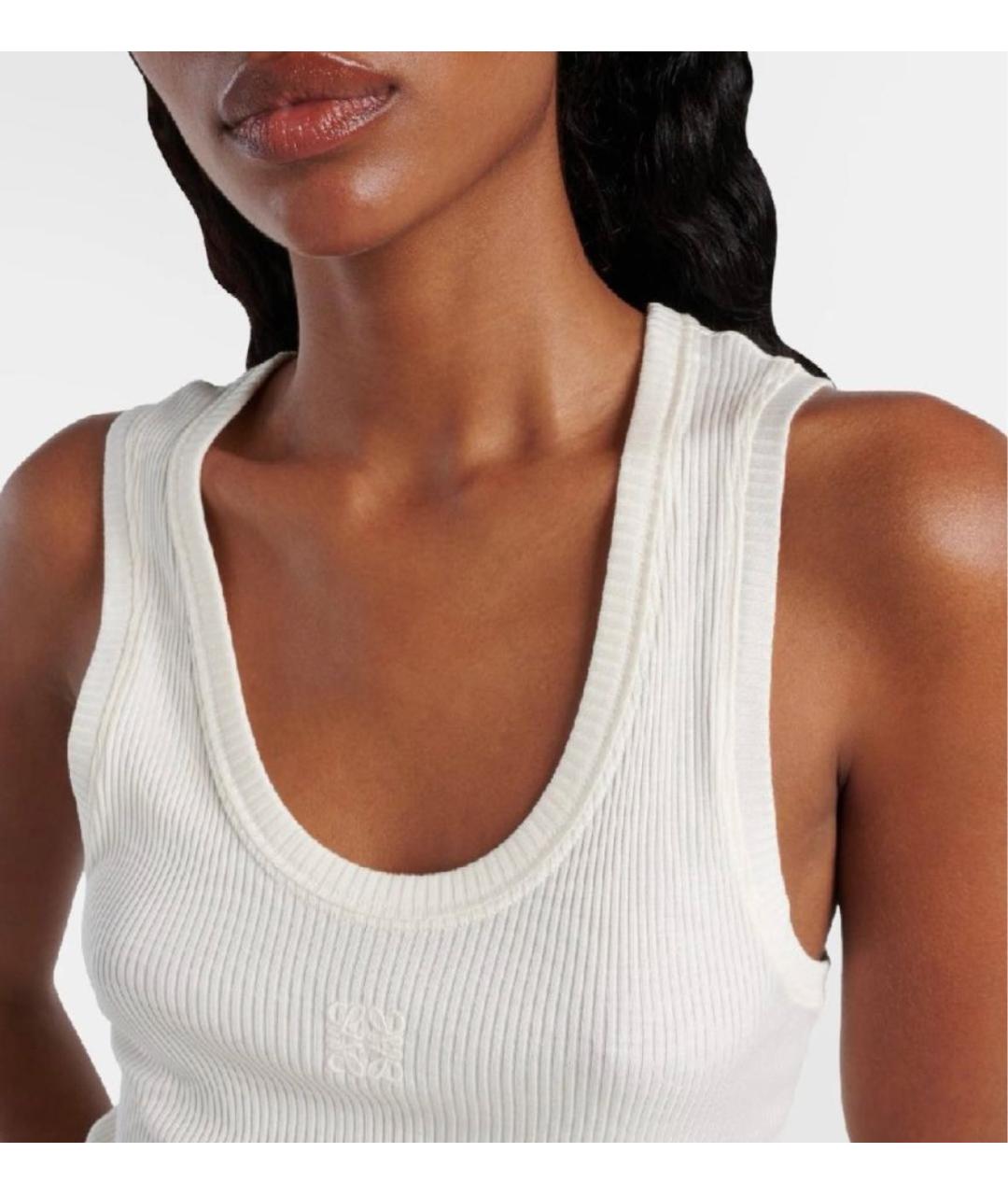 LOEWE Белая шелковая майка, фото 2
