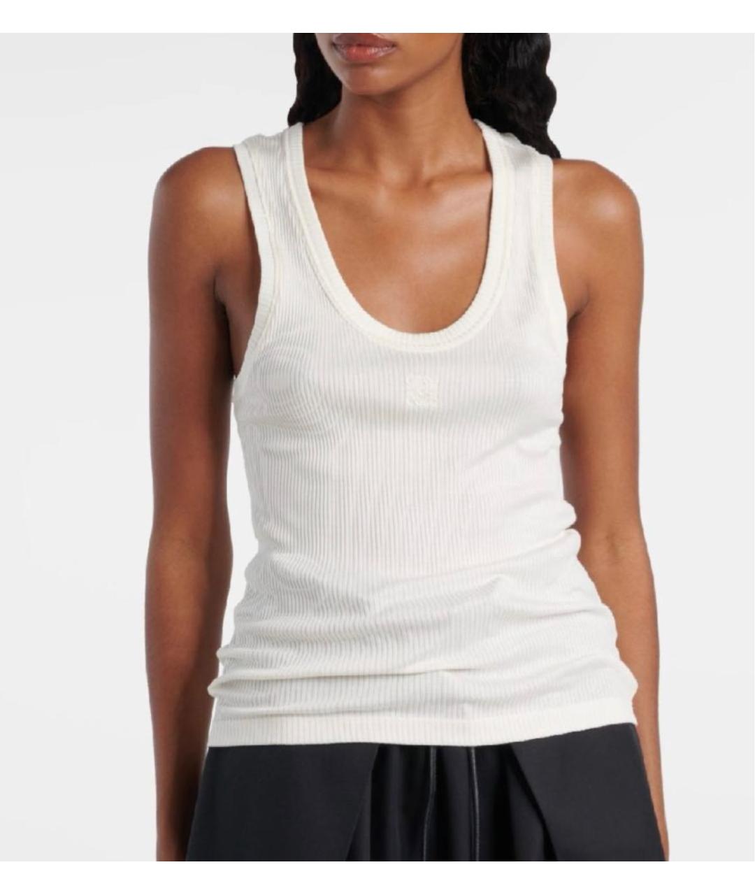 LOEWE Белая шелковая майка, фото 3