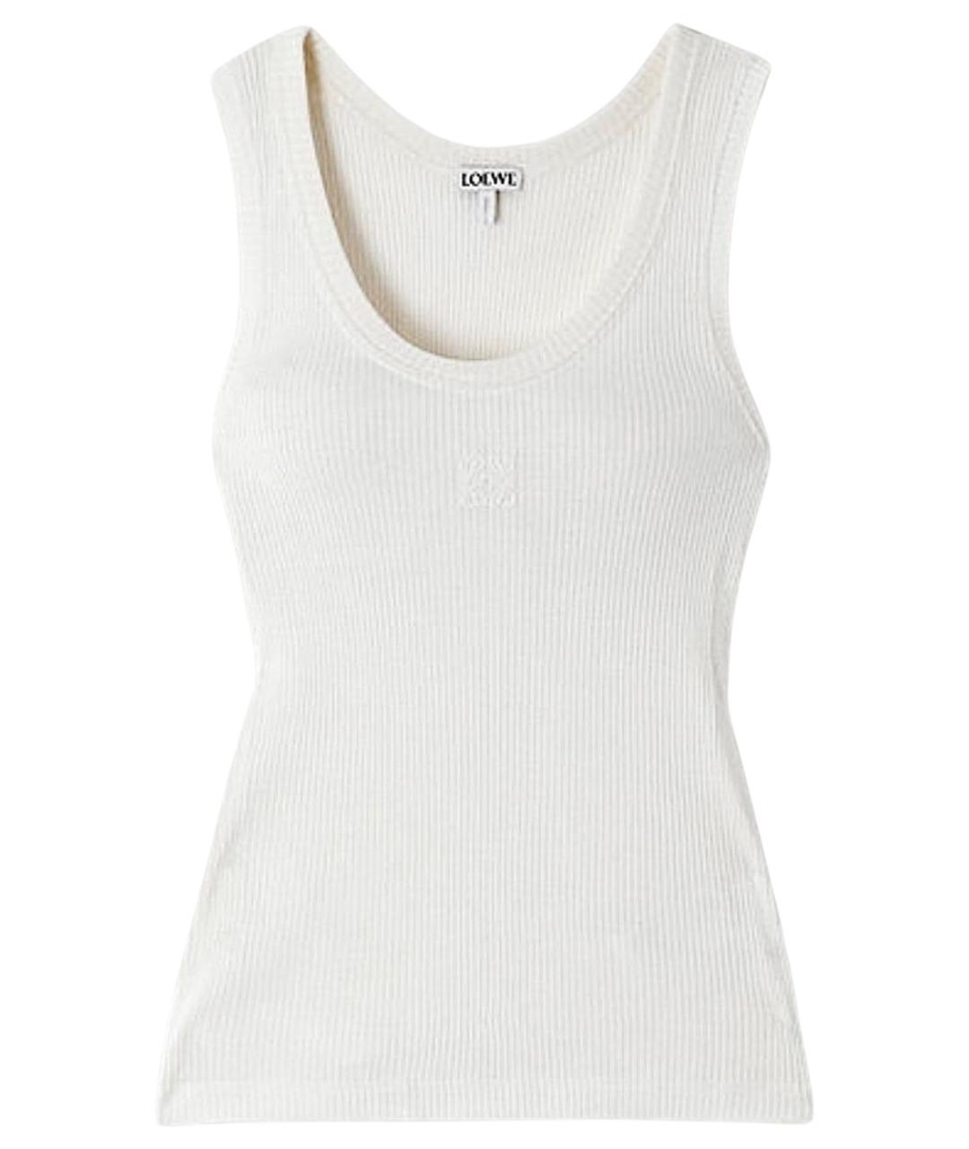 LOEWE Белая шелковая майка, фото 1