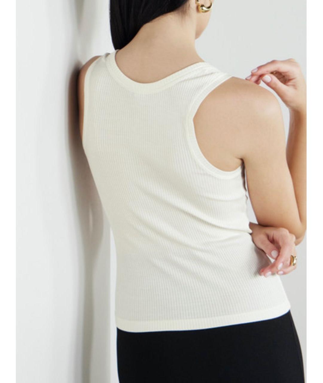 LOEWE Белая шелковая майка, фото 6