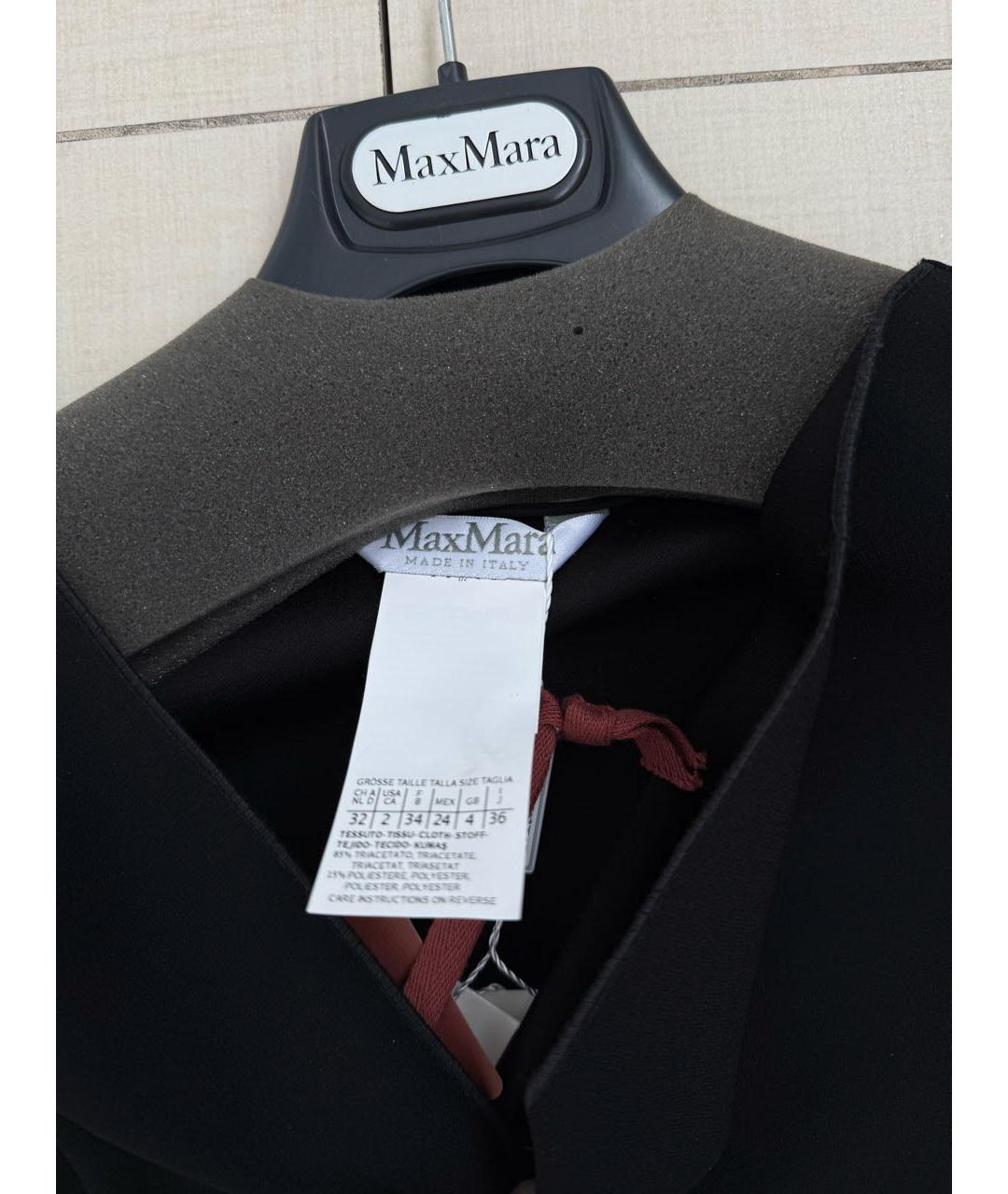 MAX MARA Черная полиэстеровая блузы, фото 3