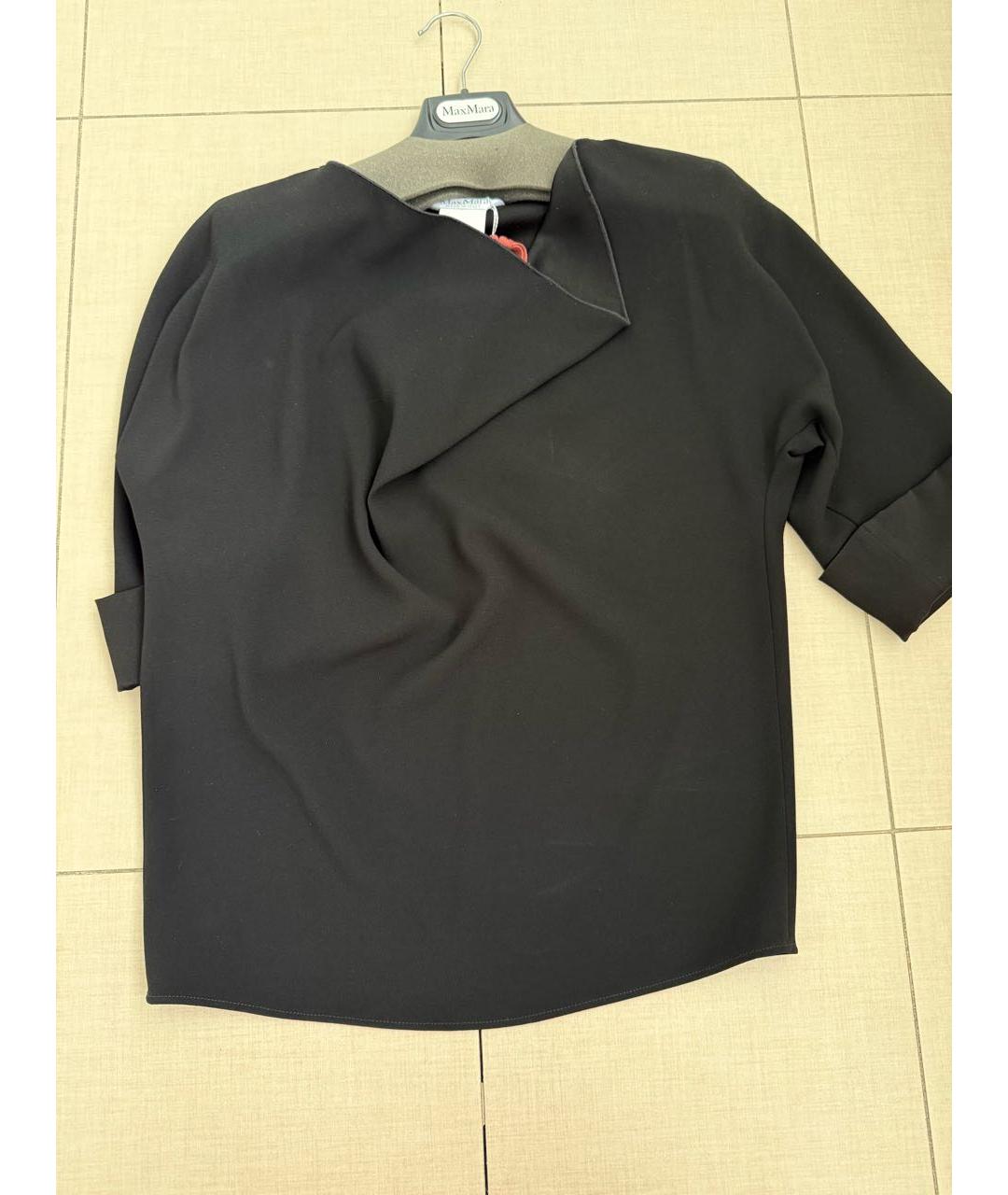MAX MARA Черная полиэстеровая блузы, фото 7