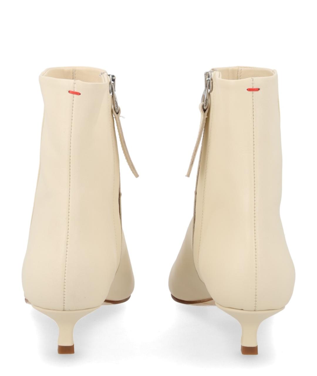 AEYDE Бежевые кожаные ботильоны, фото 4