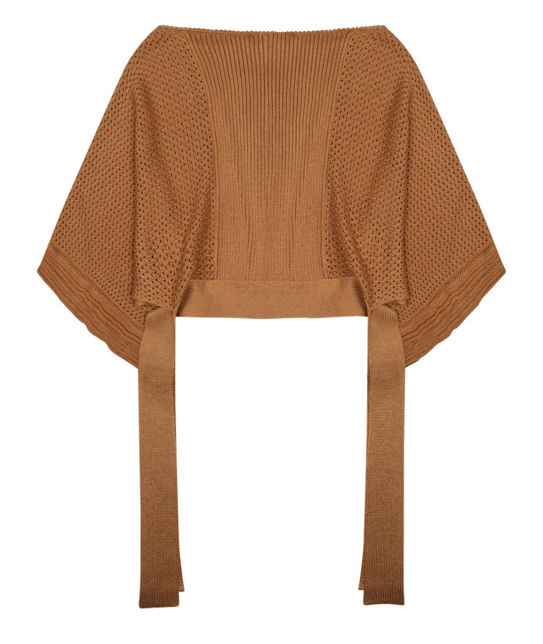 ALBERTA FERRETTI Коричневый вискозный джемпер / свитер, фото 2