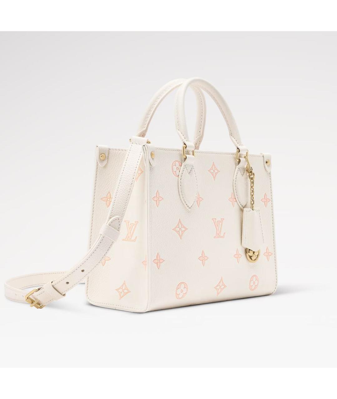 LOUIS VUITTON Белая кожаная сумка тоут, фото 2