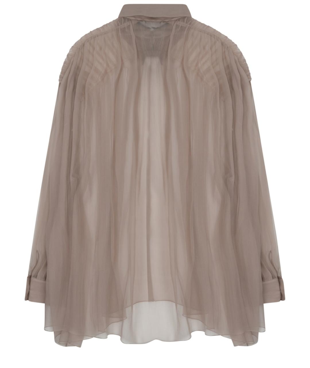 ALBERTA FERRETTI Бежевая шелковая рубашка, фото 2