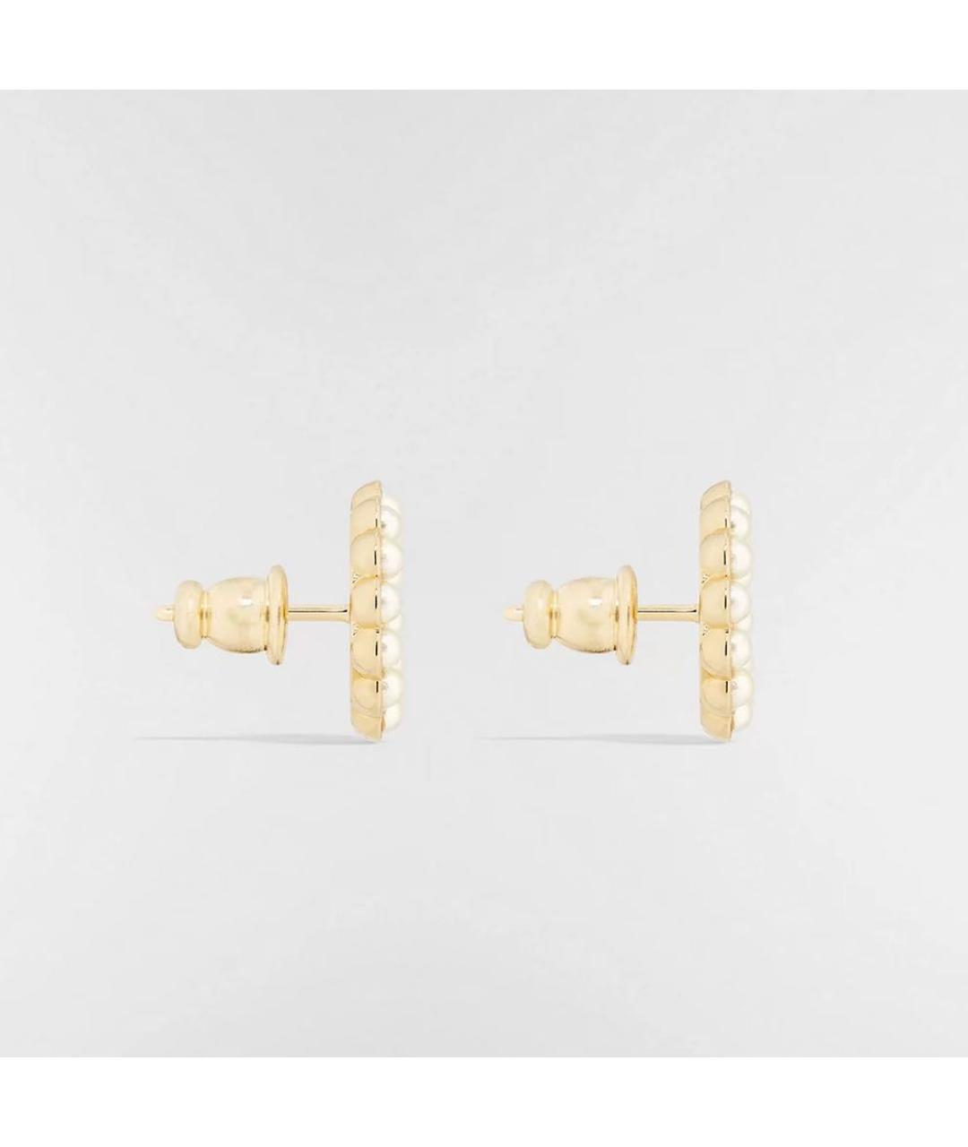 CHRISTIAN DIOR Золотые металлические серьги, фото 4