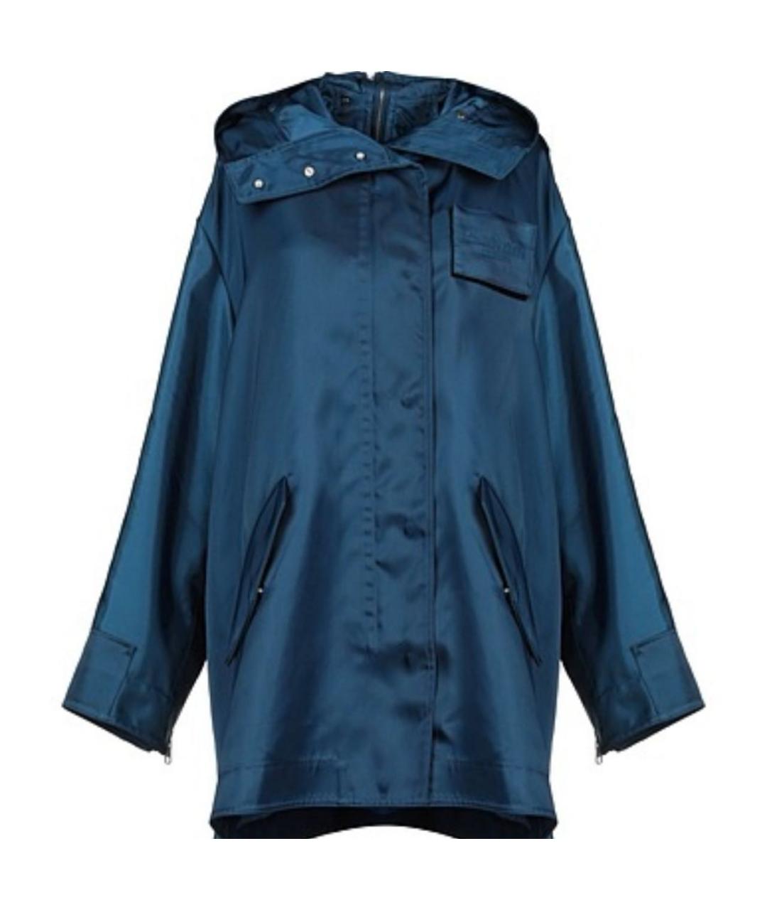 CALVIN KLEIN Синий полиамидовый тренч/плащ, фото 9