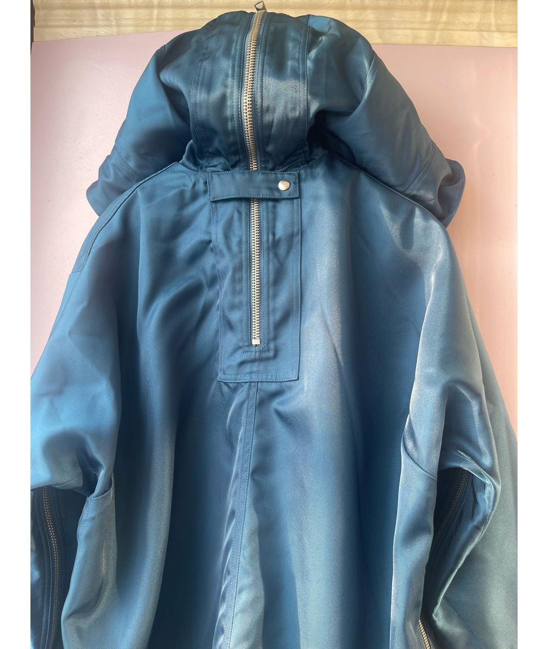 CALVIN KLEIN Синий полиамидовый тренч/плащ, фото 2