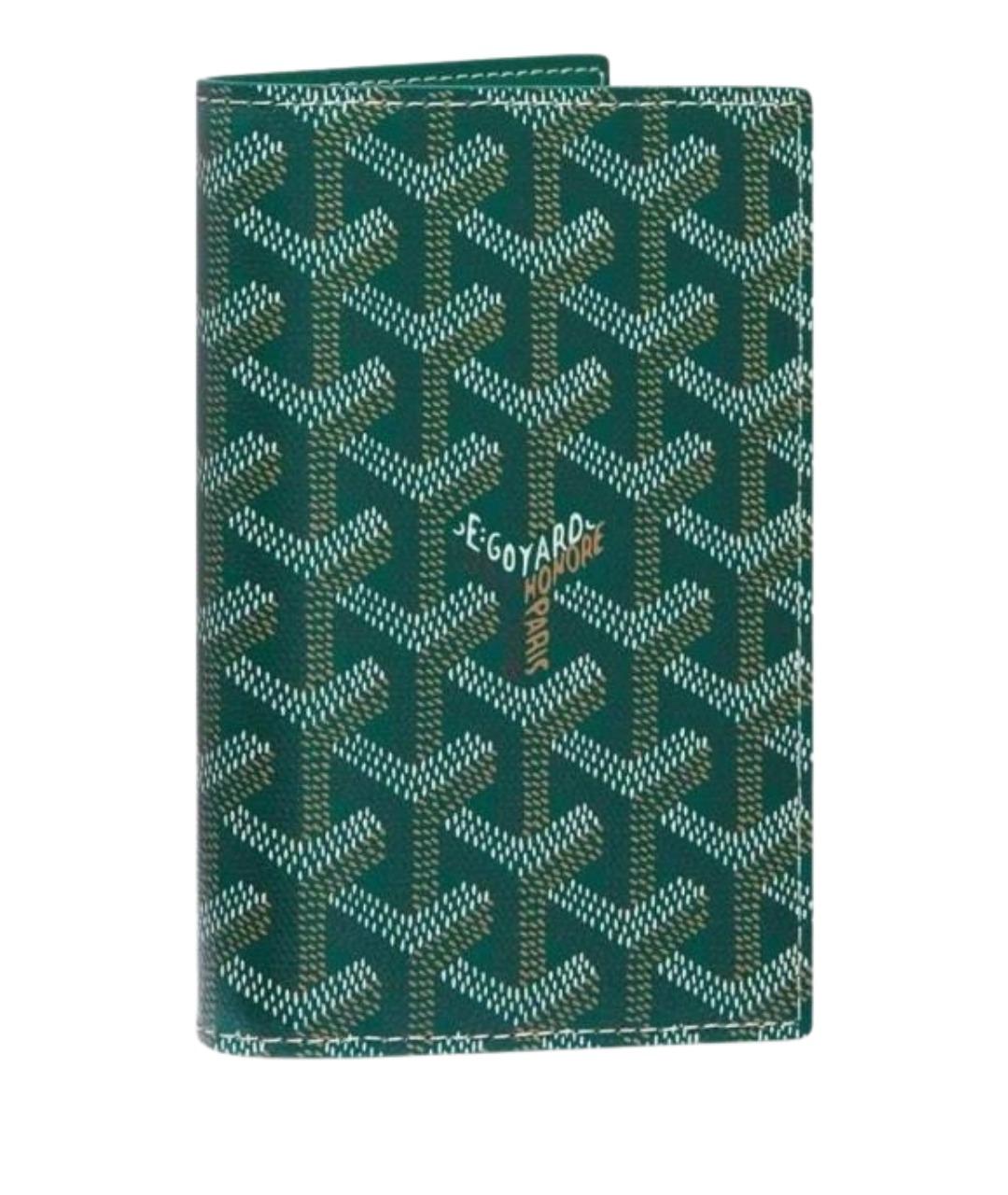 GOYARD Зеленая кожаная визитница, фото 1
