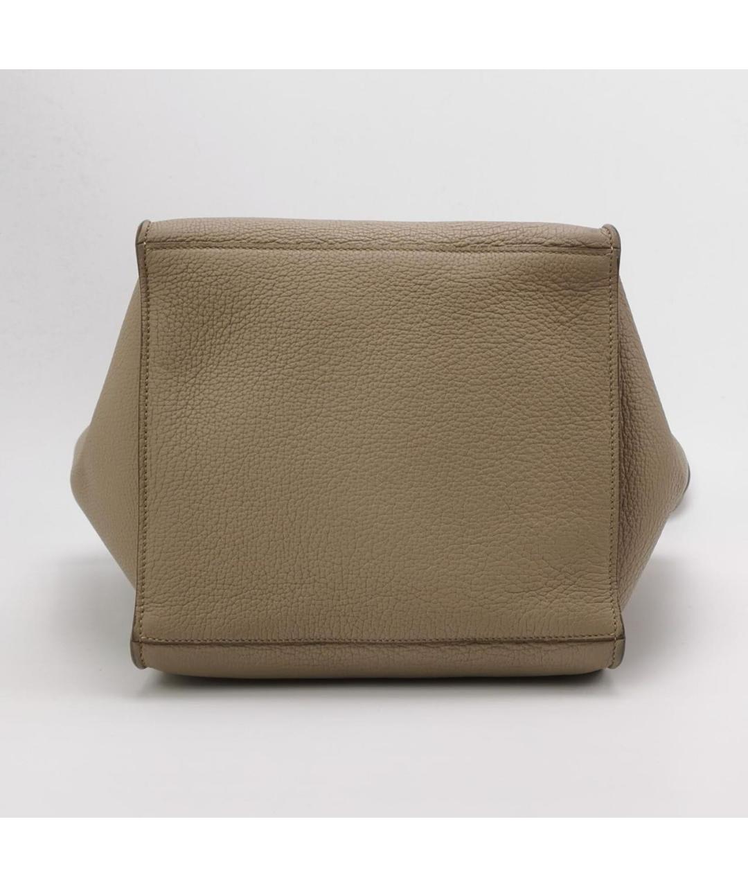 CELINE Бежевая кожаная сумка через плечо, фото 4