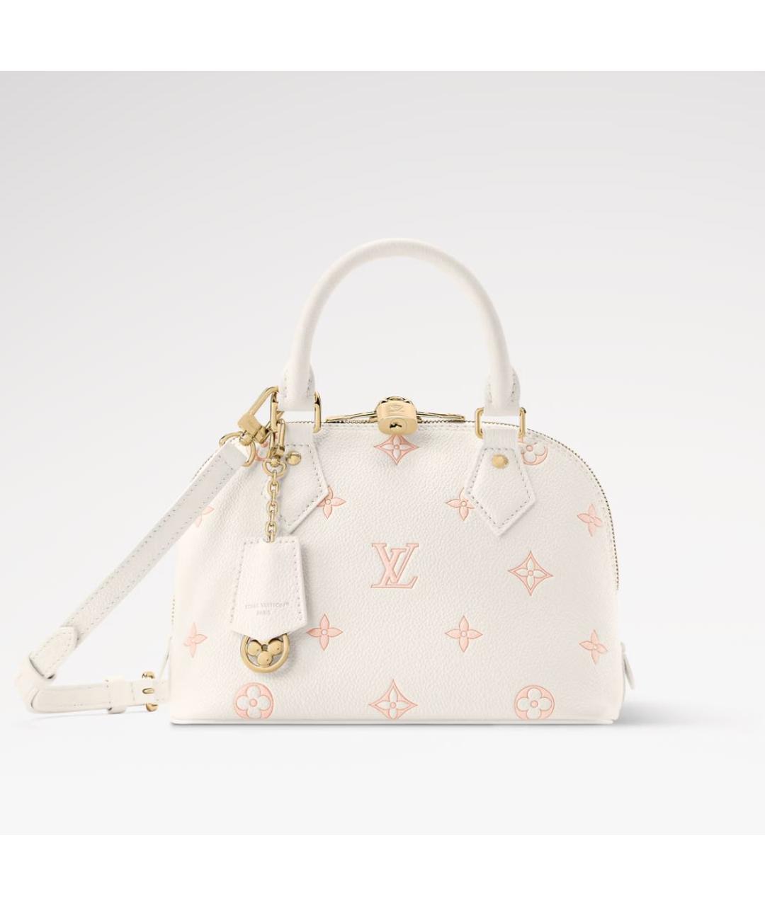 LOUIS VUITTON Белая кожаная сумка через плечо, фото 4