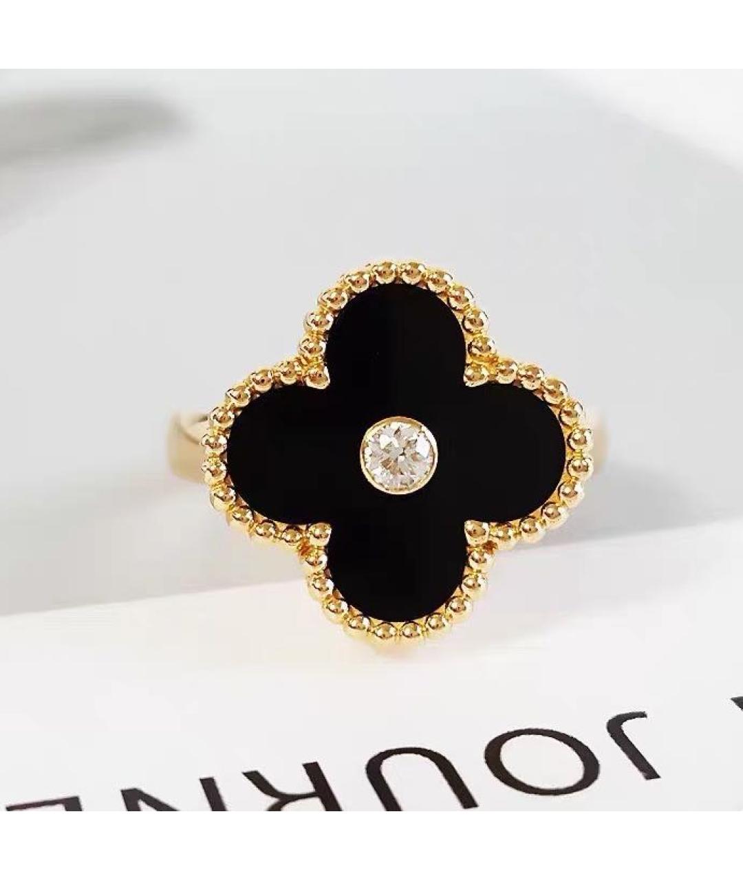 VAN CLEEF & ARPELS Черное кольцо из желтого золота, фото 2