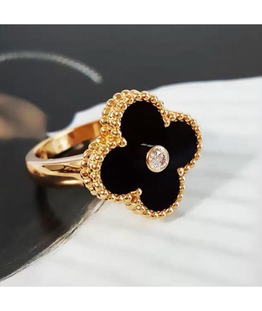 VAN CLEEF & ARPELS Черное кольцо из желтого золота, фото 4