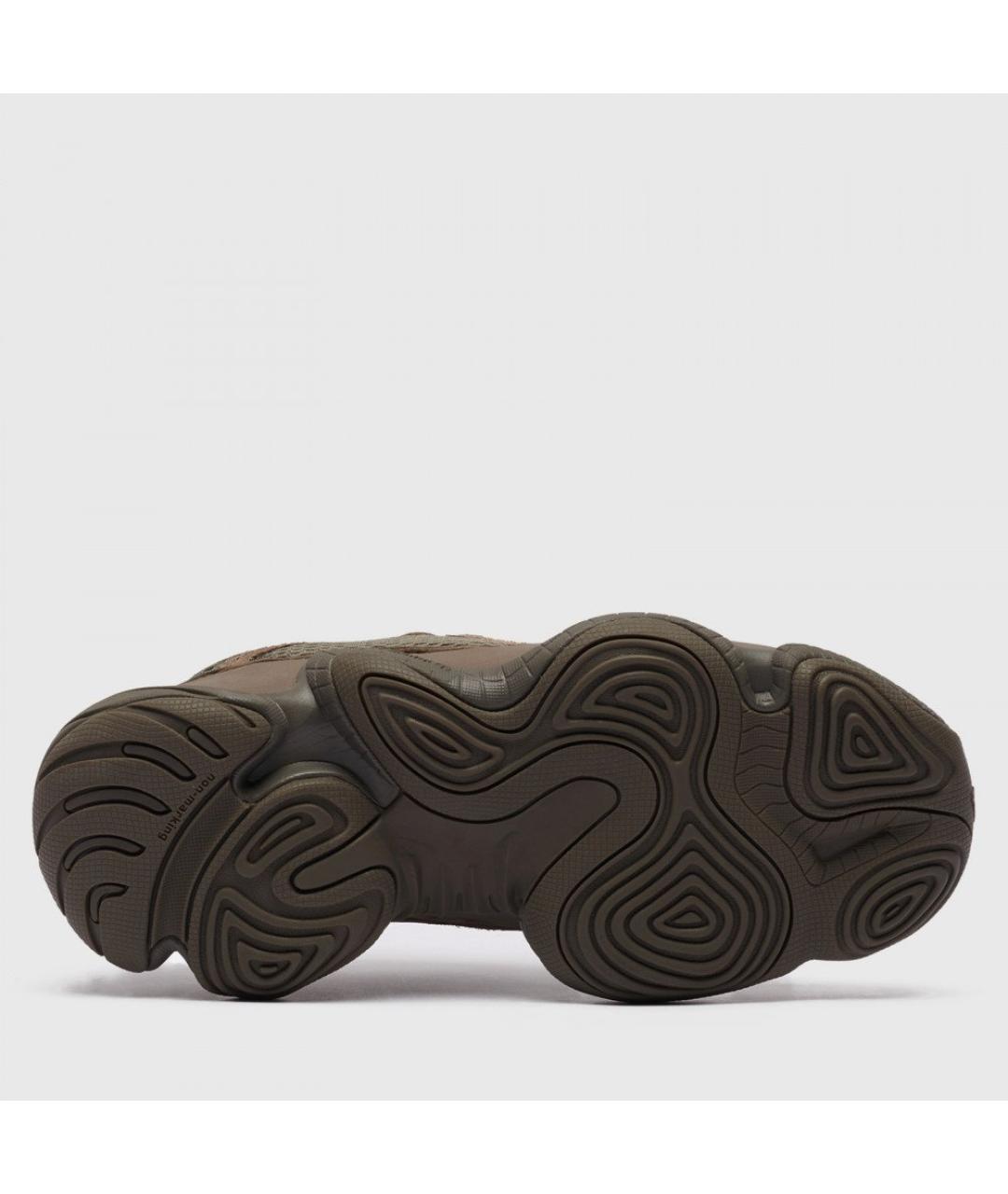 ADIDAS YEEZY Коричневые замшевые низкие кроссовки / кеды, фото 2