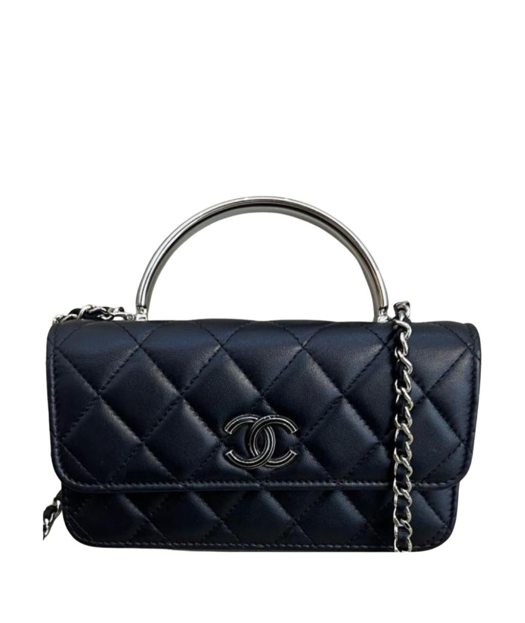 CHANEL Черная кожаная сумка через плечо, фото 1