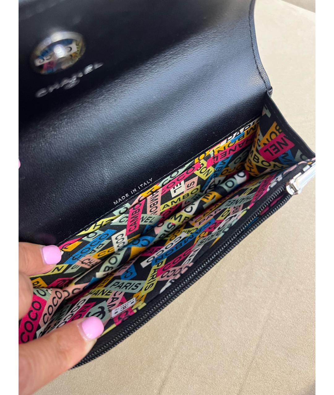 CHANEL Черная кожаная сумка через плечо, фото 5