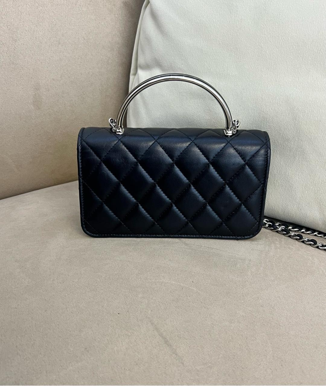 CHANEL Черная кожаная сумка через плечо, фото 2