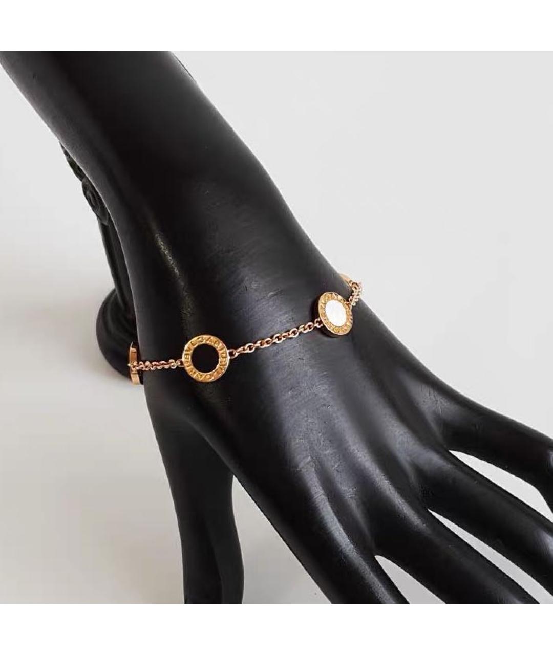 BVLGARI Черный браслет из розового золота, фото 6