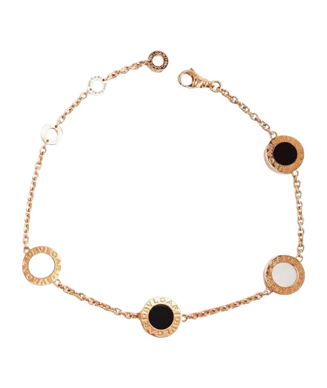BVLGARI Черный браслет из розового золота, фото 1
