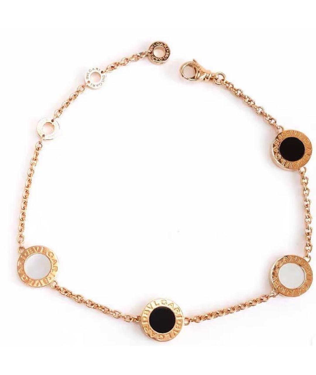 BVLGARI Черный браслет из розового золота, фото 7