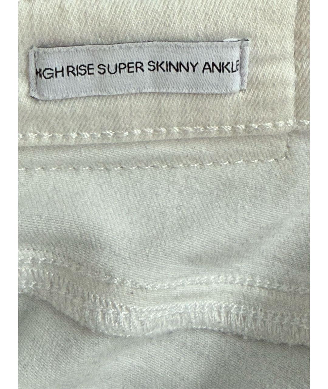 CALVIN KLEIN Белые хлопковые джинсы слим, фото 6