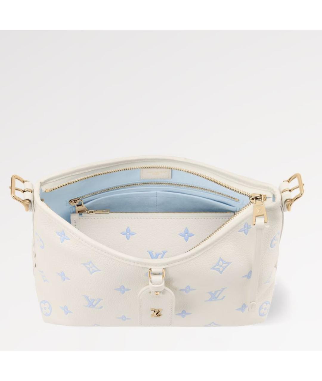 LOUIS VUITTON Белая кожаная сумка тоут, фото 3