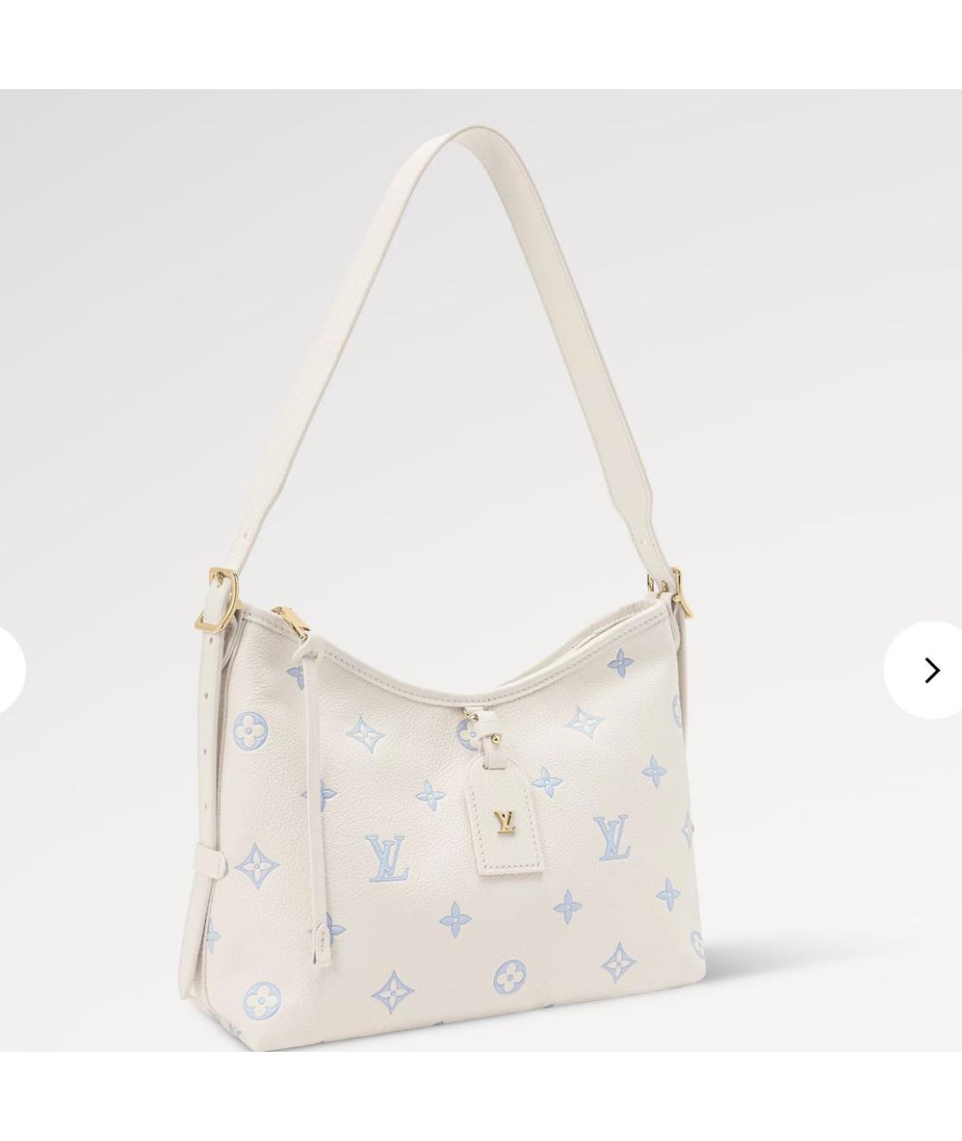 LOUIS VUITTON Белая кожаная сумка тоут, фото 2