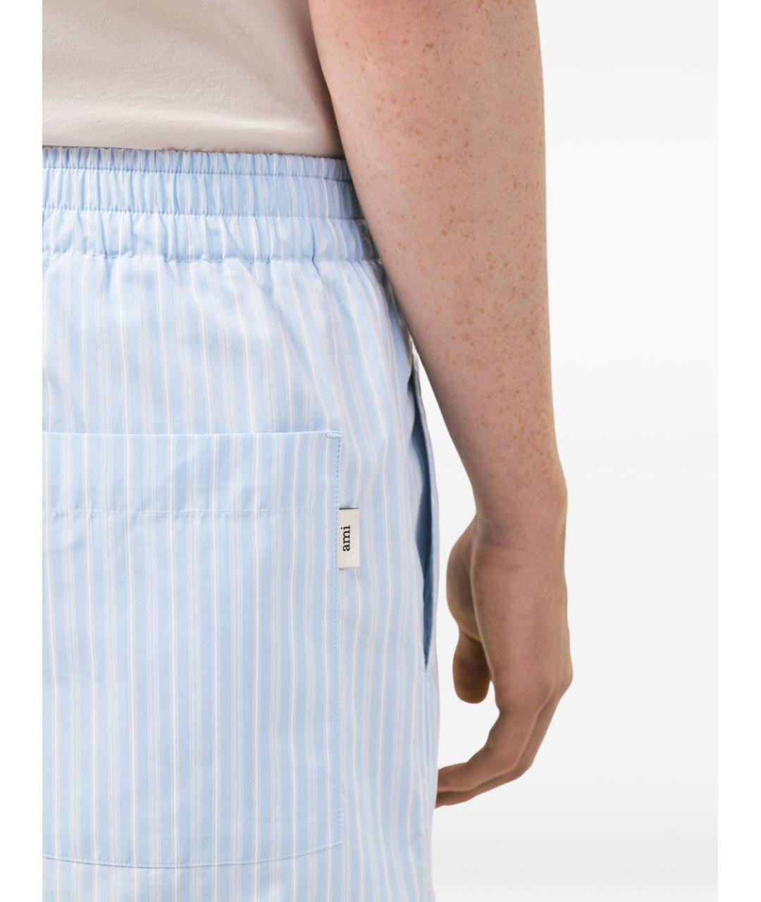 Ami Paris Голубые хлопковые шорты, фото 2