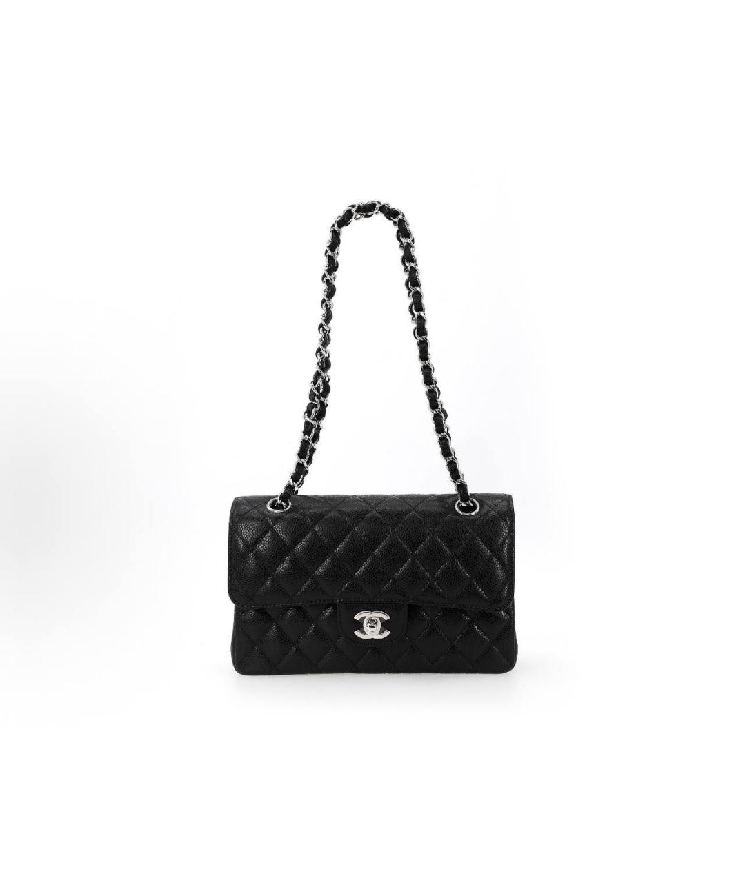CHANEL Черная кожаная сумка через плечо, фото 1