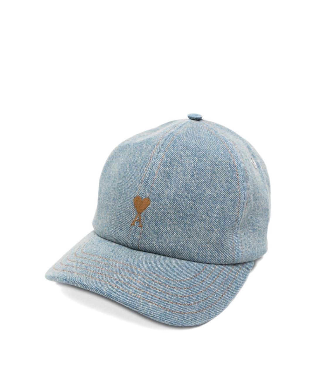 Ami Paris Голубая хлопковая кепка, фото 1