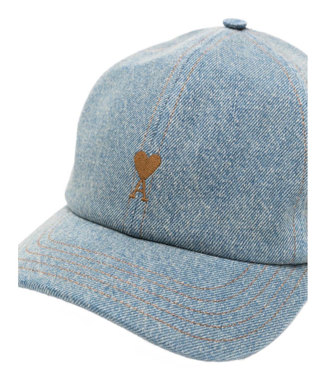 Ami Paris Голубая хлопковая кепка, фото 3
