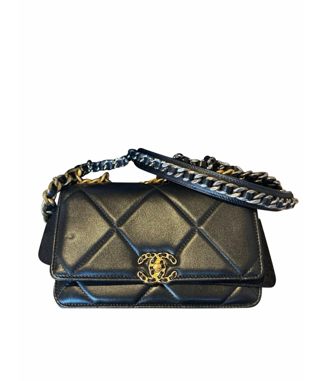 CHANEL Черная кожаная сумка через плечо, фото 1