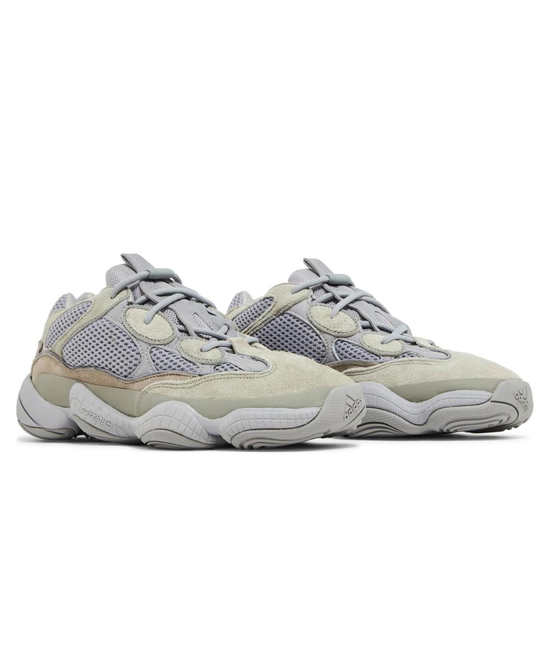 ADIDAS YEEZY Серые текстильные низкие кроссовки / кеды, фото 2