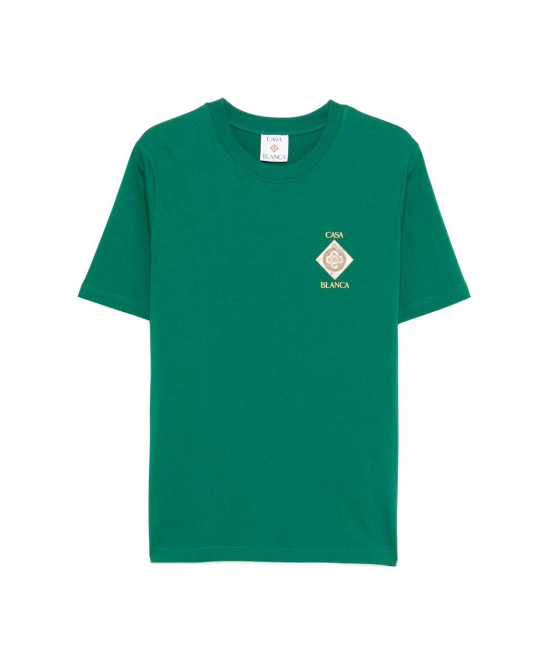 CASABLANCA Зеленая хлопковая футболка, фото 1
