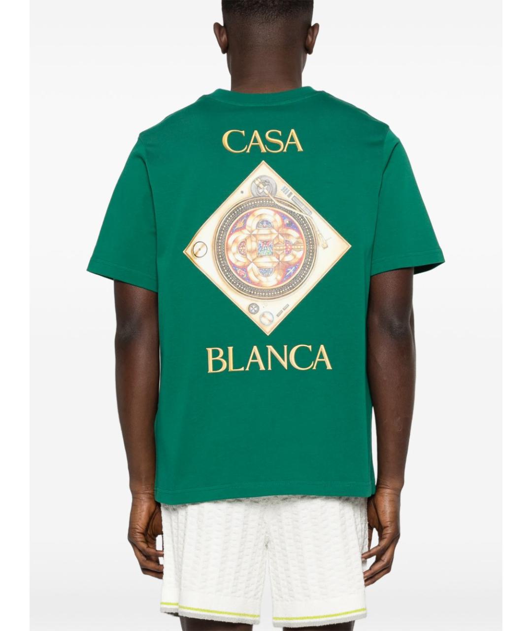 CASABLANCA Зеленая хлопковая футболка, фото 4