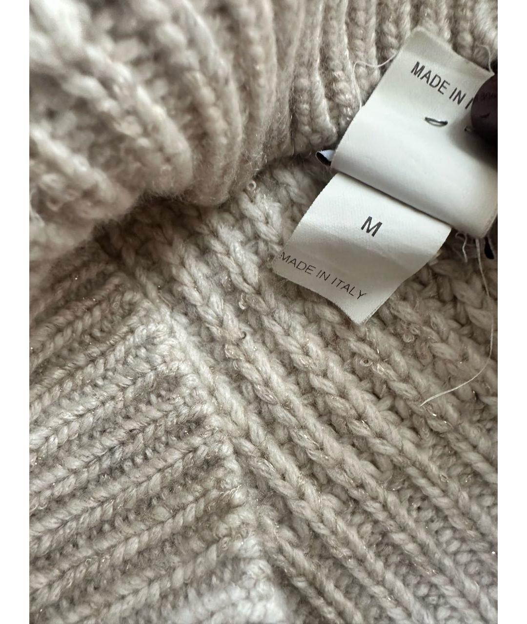 BRUNELLO CUCINELLI Бежевая кашемировая шапка, фото 3