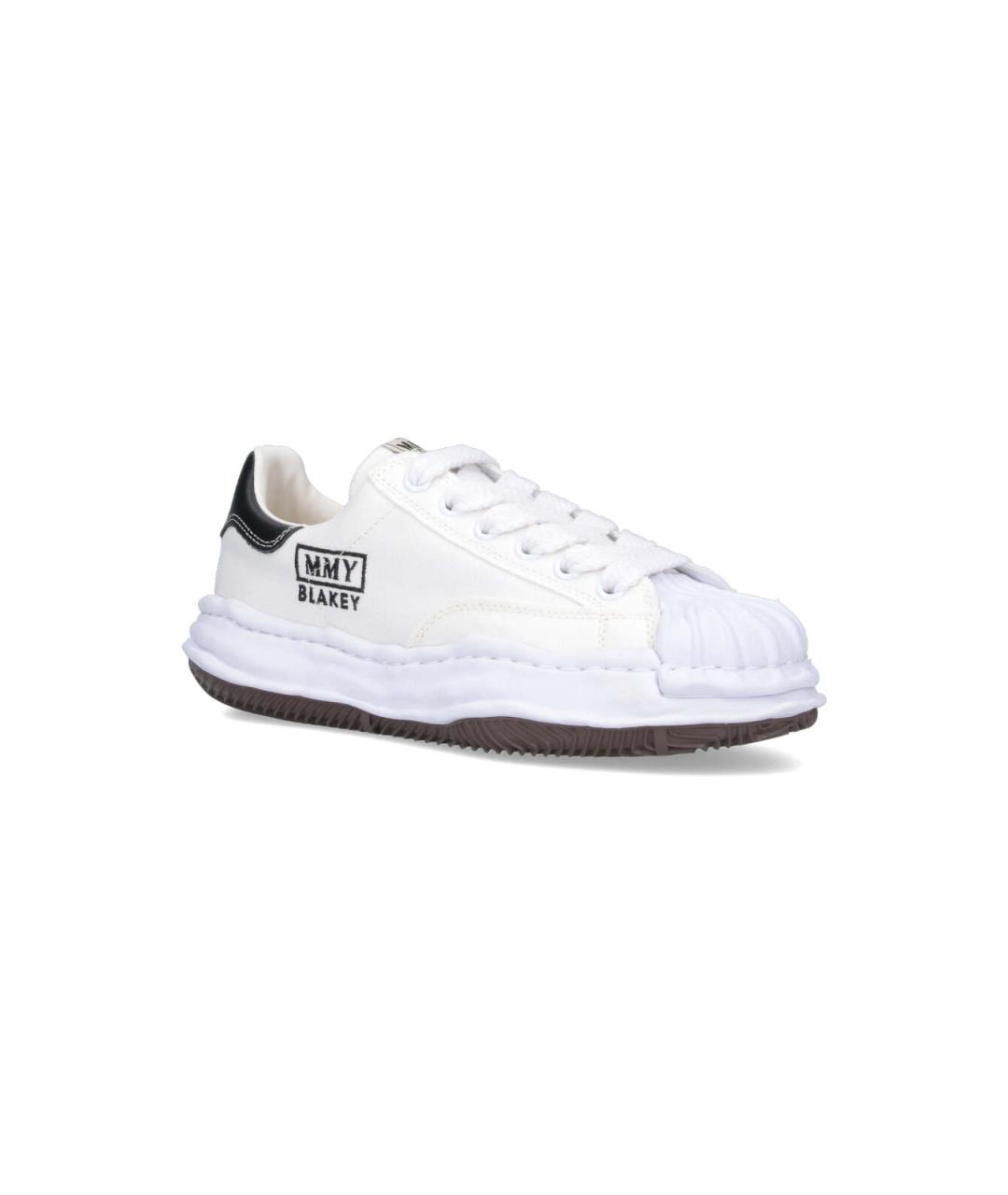 MAISON MIHARA YASUHIRO Белые текстильные кроссовки, фото 2