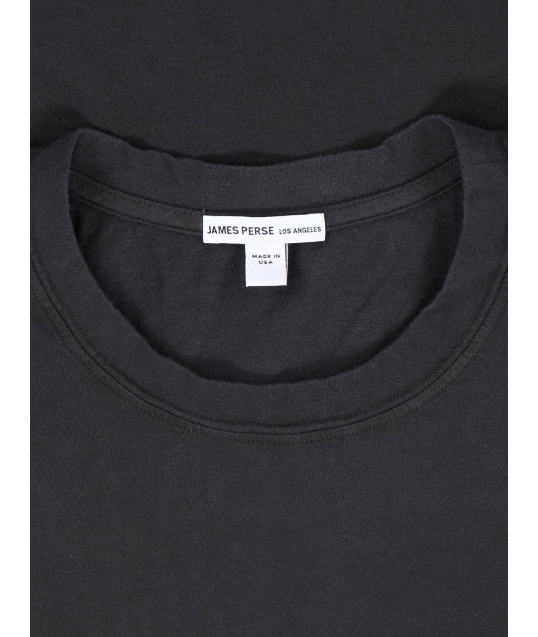 JAMES PERSE Черная хлопковая футболка, фото 3