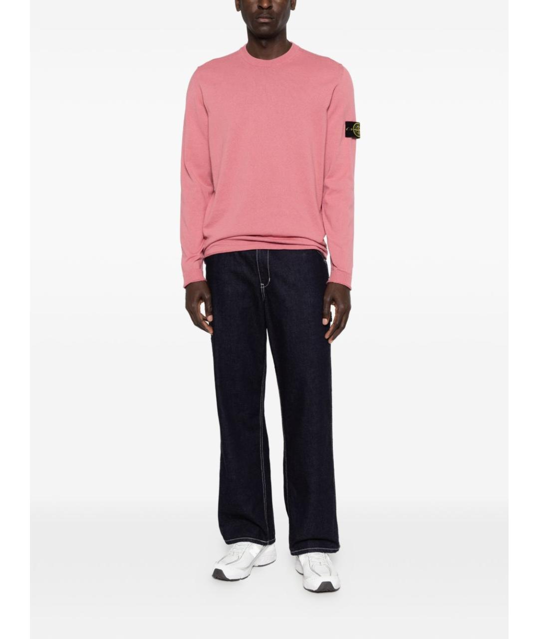 STONE ISLAND Розовый джемпер / свитер, фото 3