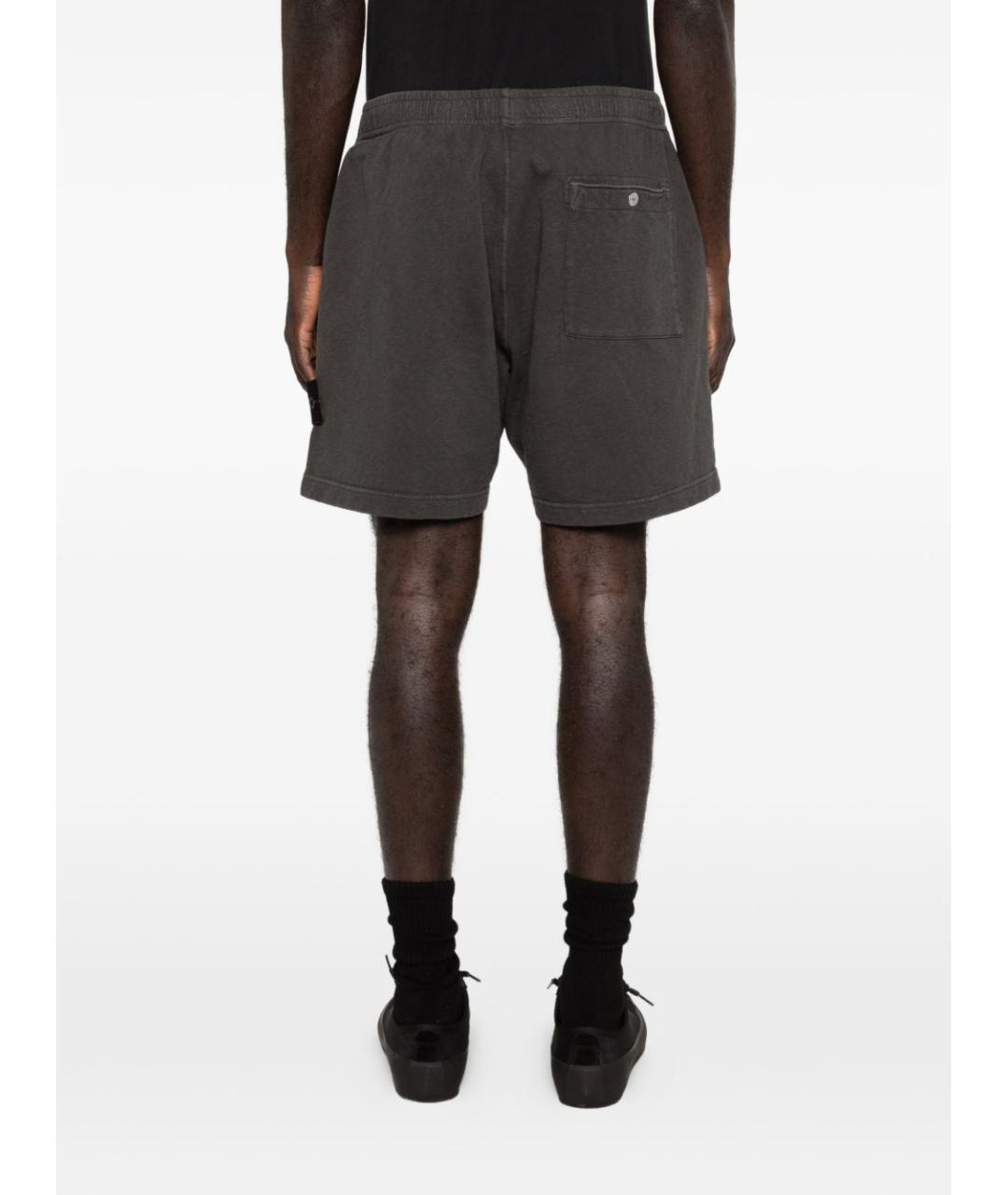 STONE ISLAND Серые хлопковые шорты, фото 4