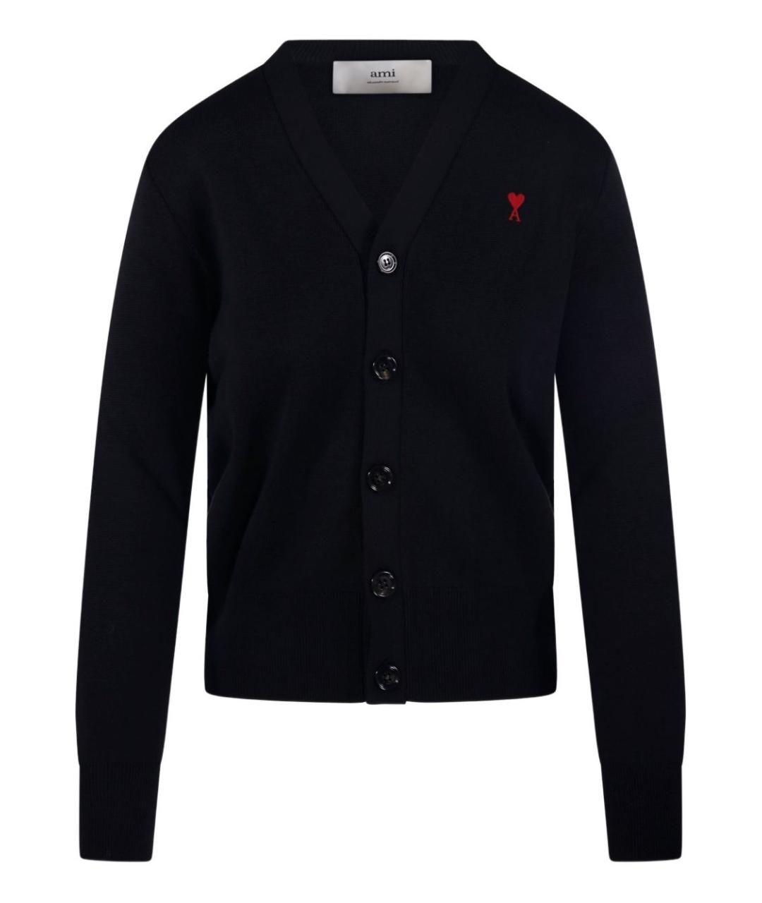Ami Paris Черный шерстяной кардиган, фото 1