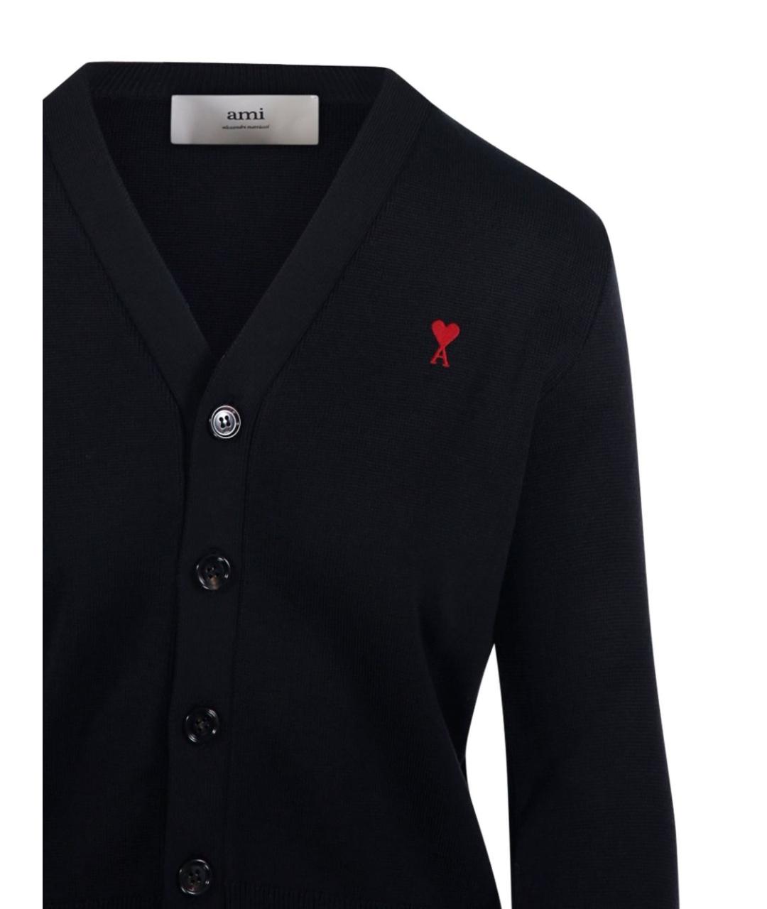 Ami Paris Черный шерстяной кардиган, фото 4