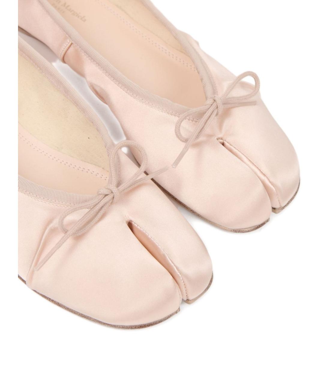 MAISON MARGIELA Бежевые кожаные балетки, фото 4